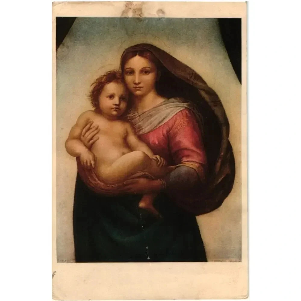 Madonna Di S. Sisto. Dettaglio Hircle Forde Raffaello Sanzio 1483-1520 Postcard